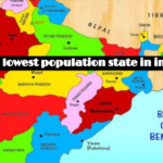 Lowest population state in india